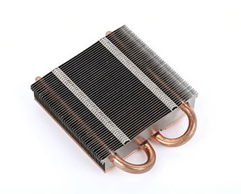 Snap-fit fin + heat pipe