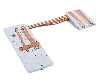 Aluminum plate + heat pipe