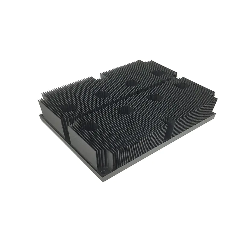 Custom Skived Fin Aluminum Heat Sink With Black Anodized