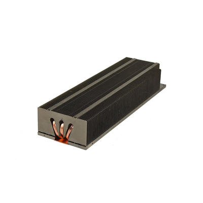 Aluminum Stamped Fin Heat Sink  With Heat Pipe