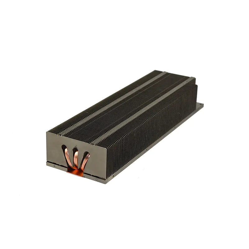 Aluminum Stamped Fin Heat Sink With Heat Pipe