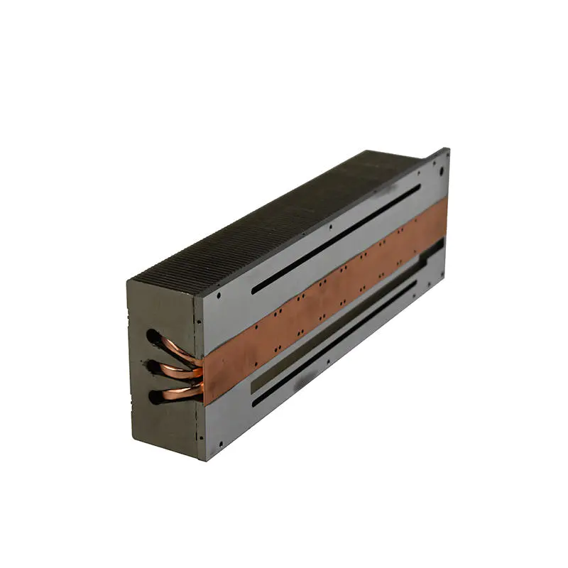 Aluminum Stamped Fin Heat Sink With Heat Pipe