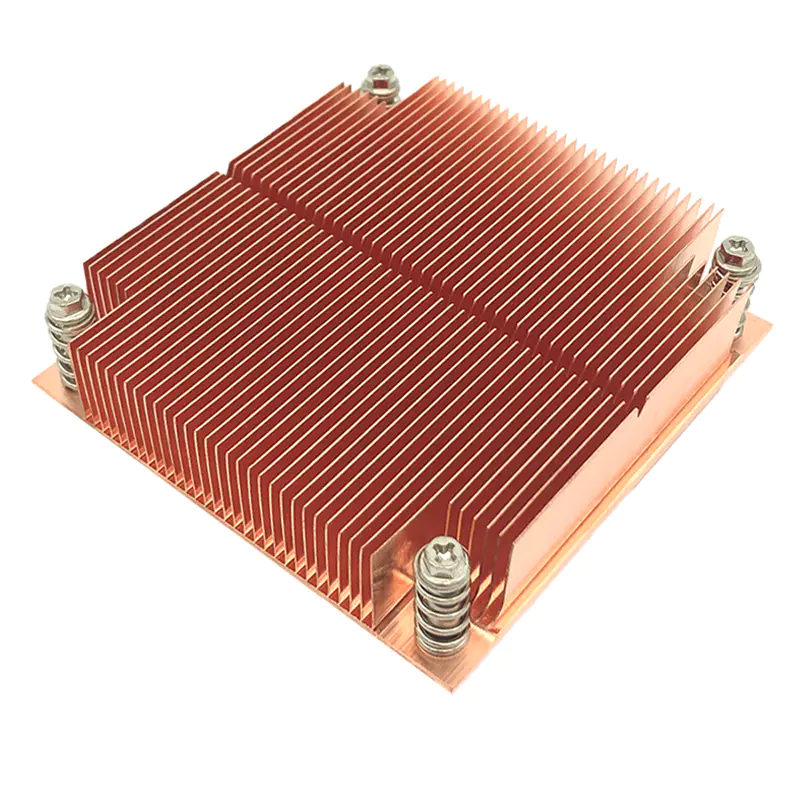1U Server Passive Pure Copper Skived Fin Heatsink For Intel Cpu LGA2011/2066/1156