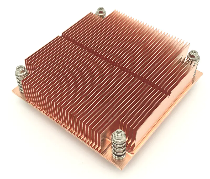 1U Server Passive Pure Copper Skived Fin Heatsink For Intel Cpu LGA2011/2066/1156