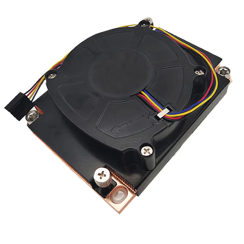 LGA 3647 1U  Server Active Copper Heat Sink with air cooled CPU fan