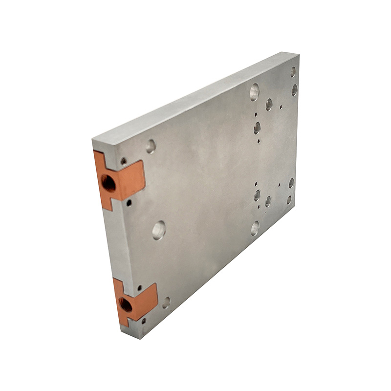 CP10G14 Aluminum Cold Plate with 4-Pass Copper tube, straight